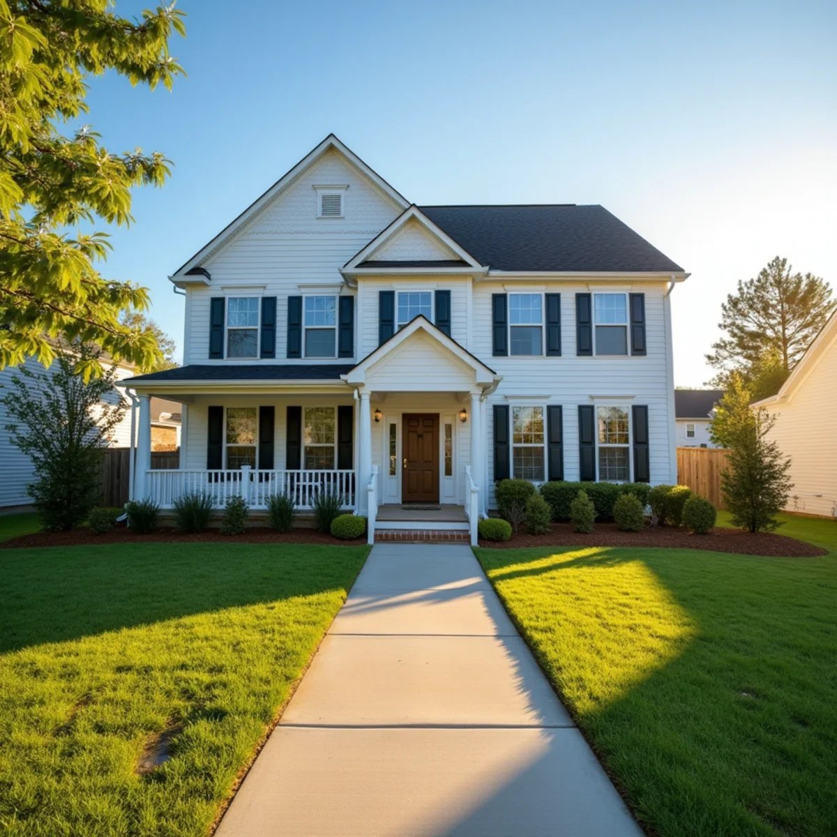 Freshly pressure-washed home exterior by Redeemed Pro Wash in North Carolina