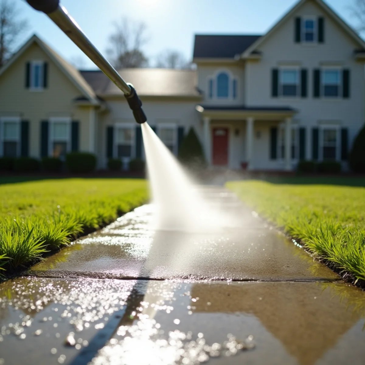Sidewalk & Walkway Cleaning service by Redeemed Pro Wash in North Carolina